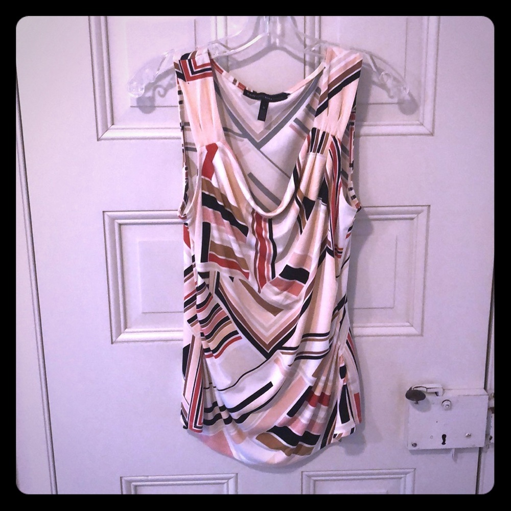 Collage Stripe Scoop Neck Top